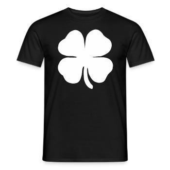 Four-leaf clover lucky clover New Year clover - Men's T-Shirt - black - Front - AI Model Male 178 light (178cm)