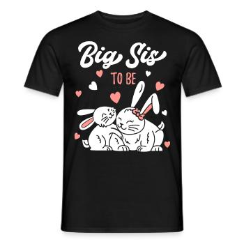 Ich werde grosse Schwester / bald grosse Schwester - Männer T-Shirt - Schwarz - Vorne - AI Model Male 178 light (178cm)