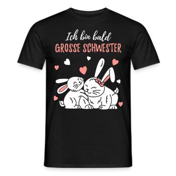 Bald grosse Schwester / Werde grosse Schwester - Männer T-Shirt - Schwarz - Vorne - AI Model Male 178 light (178cm)