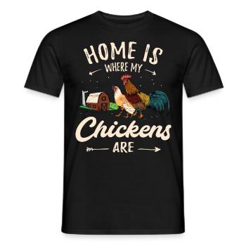 Poulet fermier poulet domestique poulet ferme drôle - T-shirt homme - noir - Devant - AI Model Male 178 light (178cm)