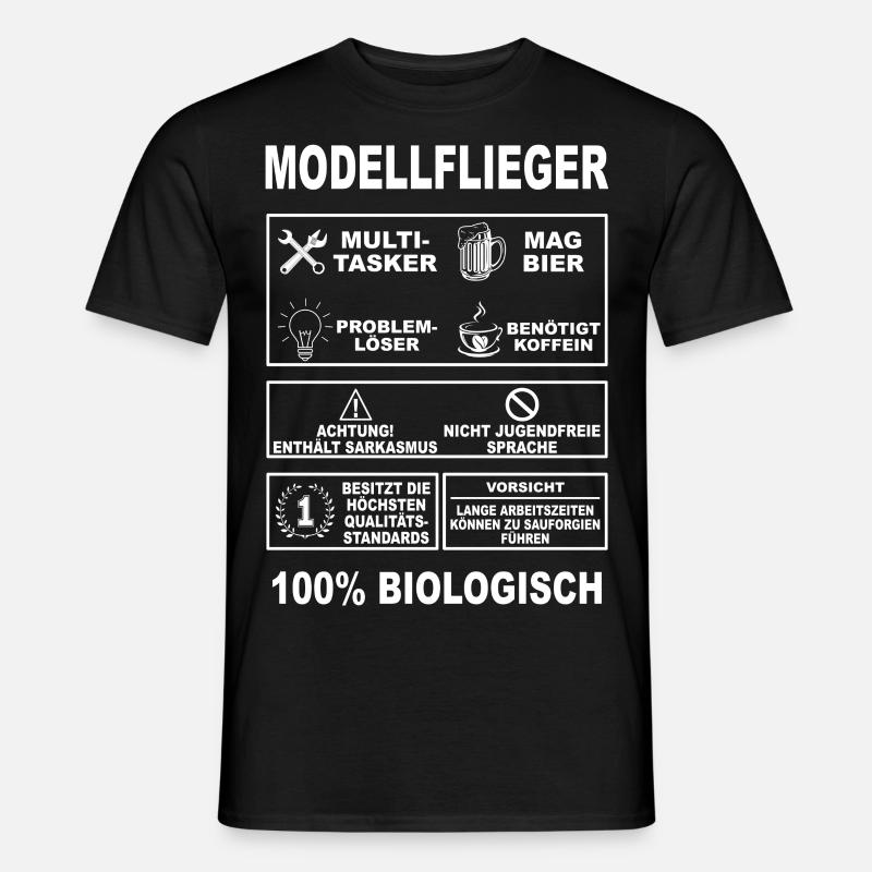 Modellflug Pilot Modellbau Flugzeug Modellbauer - Männer T-Shirt - Schwarz