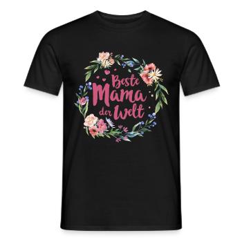 Beste Mutter Der Welt Muttertagsgeschenkidee - Männer T-Shirt - Schwarz - Vorne - AI Model Male 178 light (178cm)