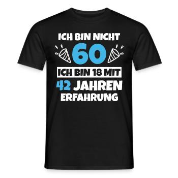 60.Geburtstag 60 Jahre Damen und Herren Lustig - Männer T-Shirt - Schwarz - Vorne - AI Model Male 178 light (178cm)