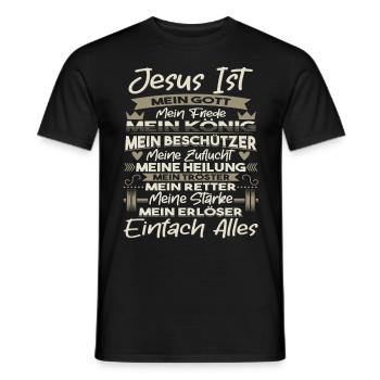 Jesus Christus Geschenk für Christen - Männer T-Shirt - Schwarz - Vorne - AI Model Male 178 light (178cm)