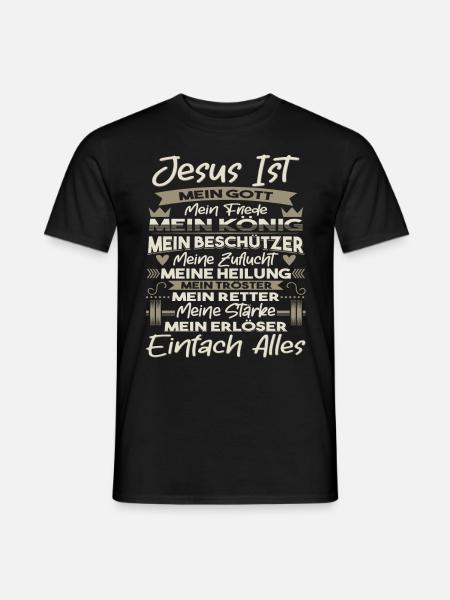 Jesus Christus Geschenk für Christen - Männer T-Shirt - Schwarz