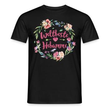 Weltbeste Hebamme Hebammem Geschenk - Männer T-Shirt - Schwarz - Vorne - AI Model Male 178 light (178cm)
