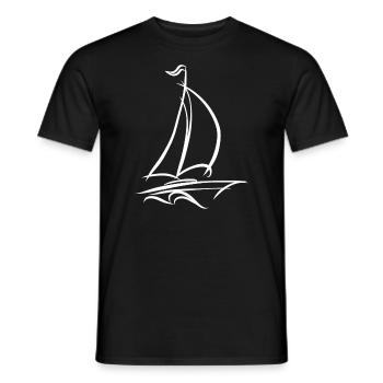 Voile bateau voile bateau voile voile - T-shirt homme - noir - Devant - AI Model Male 178 light (178cm)