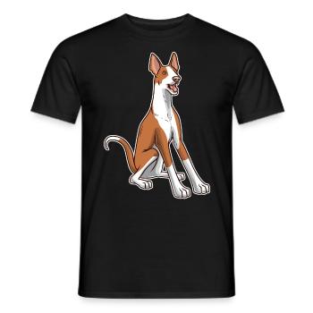 Podenco Hund Geschenkidee - Männer T-Shirt - Schwarz - Vorne - AI Model Male 178 light (178cm)