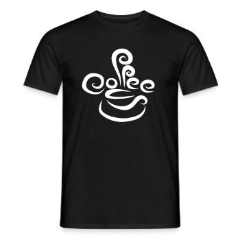Café café cadeau café tasse de café - T-shirt homme - noir - Devant - AI Model Male 178 light (178cm)