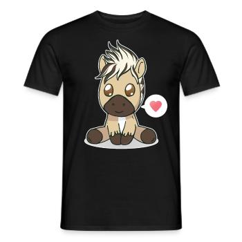 Fjordpferd süßes Geschenk - Männer T-Shirt - Schwarz - Vorne - AI Model Male 178 light (178cm)