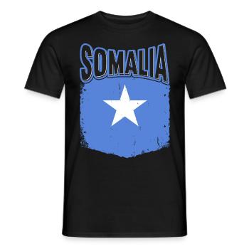 Somalia Flag Somali Gift - Men's T-Shirt - black - Front - AI Model Male 178 light (178cm)