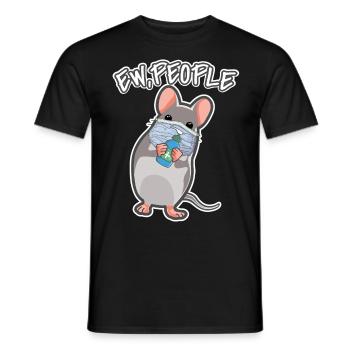 EW People Maus Lustiger Mäuse Spruch Rennmaus - Männer T-Shirt - Schwarz - Vorne - AI Model Male 178 light (178cm)