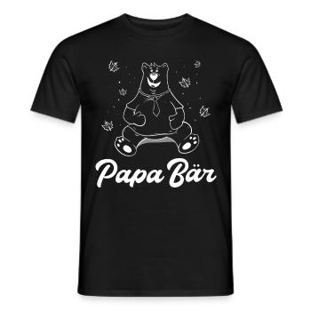 Papa Bear Gift Idea - Men's T-Shirt - black - Front - AI Model Male 178 light (178cm)