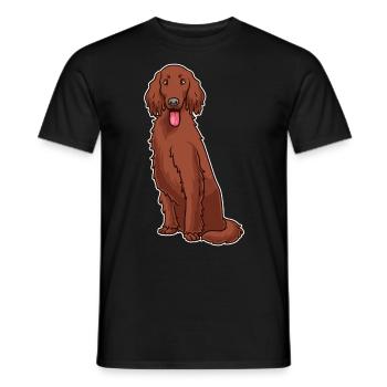 Irish Red Setter Dog Gift - Men's T-Shirt - black - Front - AI Model Male 178 light (178cm)