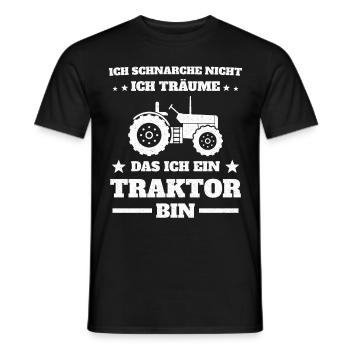 Ich schnarche nicht ich bin ein Traktor - Männer T-Shirt - Schwarz - Vorne - AI Model Male 178 light (178cm)