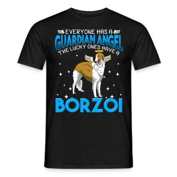 Barsoi Hund Geschenk - Männer T-Shirt - Schwarz - Vorne - AI Model Male 178 light (178cm)
