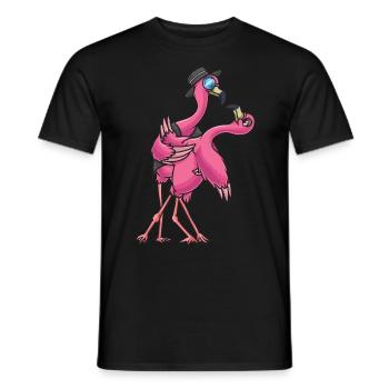Flamenco tanzende Flamingo Geschenk - Männer T-Shirt - Schwarz - Vorne - AI Model Male 178 light (178cm)