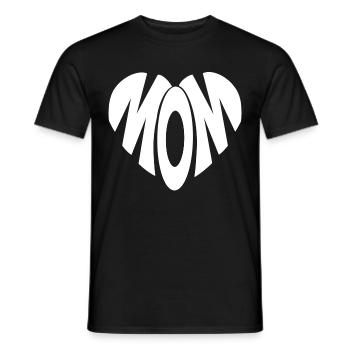Mother's Day baby mom gift mom mom love mom - Men's T-Shirt - black - Front - AI Model Male 178 light (178cm)
