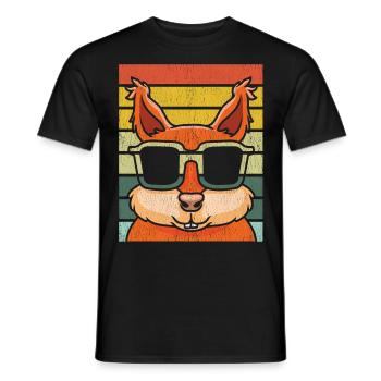 Squirrel with sunglasses - Men's T-Shirt - black - Front - AI Model Male 178 light (178cm)