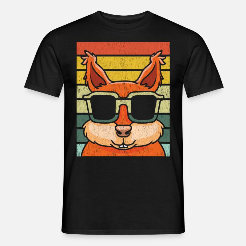 Eichhörnchen mit Sonnenbrille - Männer T-Shirt - Schwarz