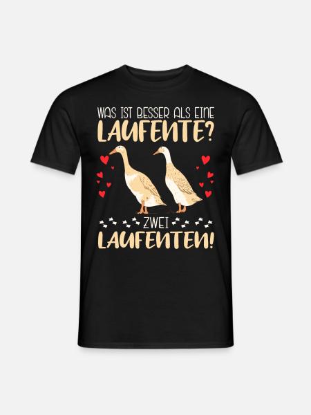 Laufente Laufenten witzig Geschenk - Männer T-Shirt - Schwarz