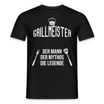 Grillmeister Bbq Grillen Geschenkidee - Männer T-Shirt - Schwarz - Vorne - AI Model Male 178 light (178cm)