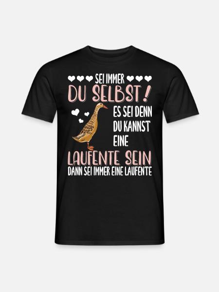 Laufente Laufenten lustig Geschenk - Männer T-Shirt - Schwarz