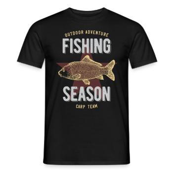 Carp Carp Fishing - Men's T-Shirt - black - Front - AI Model Male 178 light (178cm)