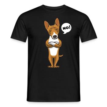 Sturer Basenji Hund lustig - Männer T-Shirt - Schwarz - Vorne - AI Model Male 178 light (178cm)