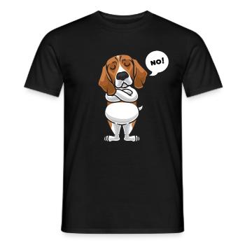 Stupide Beagle chien drôle - T-shirt homme - noir - Devant - AI Model Male 178 light (178cm)