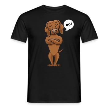 Sturer Magyar Vizsla dog funny - Men's T-Shirt - black - Front - AI Model Male 178 light (178cm)