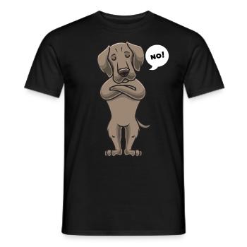 Chien de Weimaran stuer - T-shirt homme - noir - Devant - AI Model Male 178 light (178cm)