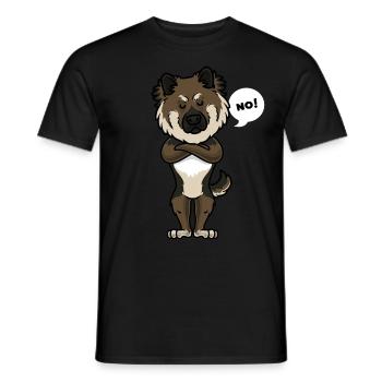 Stubborn Eurasian dog funny dog dog owner - Men's T-Shirt - black - Front - AI Model Male 178 light (178cm)