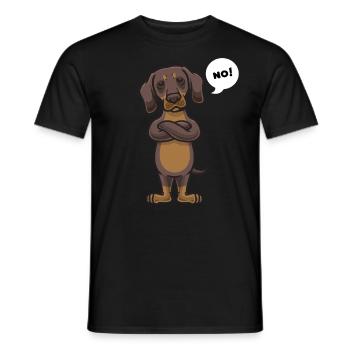 Sturer Dachshund Dog Teckel Gift - Men's T-Shirt - black - Front - AI Model Male 178 light (178cm)