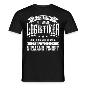 Logistiker Logistik lustiger Spruch Lagerist - Männer T-Shirt - Schwarz - Vorne - AI Model Male 178 light (178cm)