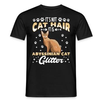 Abyssinier chat drôle rengaine cadeau - T-shirt homme - noir - Devant - AI Model Male 178 light (178cm)