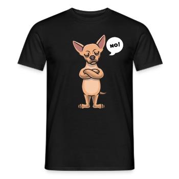 Chien de chien de chihuahua drôle chiwawa fan de chien - T-shirt homme - noir - Devant - AI Model Male 178 light (178cm)