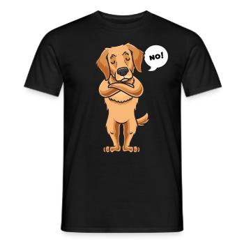 Sturer Golden Retriever dog funny dog lovers - Men's T-Shirt - black - Front - AI Model Male 178 light (178cm)