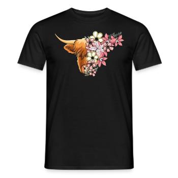 Des fleurs de haute-terre - T-shirt homme - noir - Devant - AI Model Male 178 light (178cm)