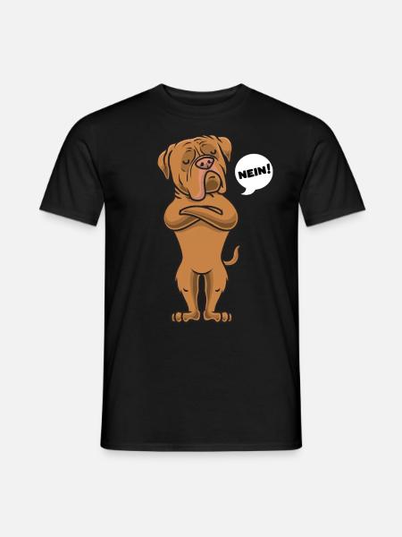 Bordeauxdogge Bordeaux Dogge lustig - Männer T-Shirt - Schwarz