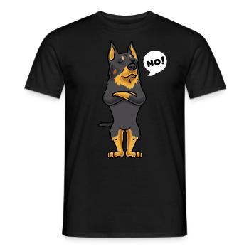 Sturer Beauceron dog funny Berger de Beauce - Men's T-Shirt - black - Front - AI Model Male 178 light (178cm)