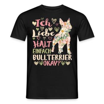 Bullterrier Frauchen - Männer T-Shirt - Schwarz - Vorne - AI Model Male 178 light (178cm)