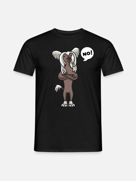 Sturer Chinesischer Schopfhund - Männer T-Shirt - Schwarz