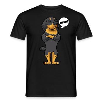 Sturer Hovawart Hund lustig Hundefan - Männer T-Shirt - Schwarz - Vorne - AI Model Male 178 light (178cm)
