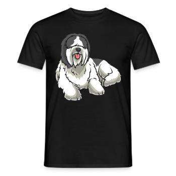 Nederlandse Schapendoes Hund - T-shirt homme - noir - Devant - AI Model Male 178 light (178cm)