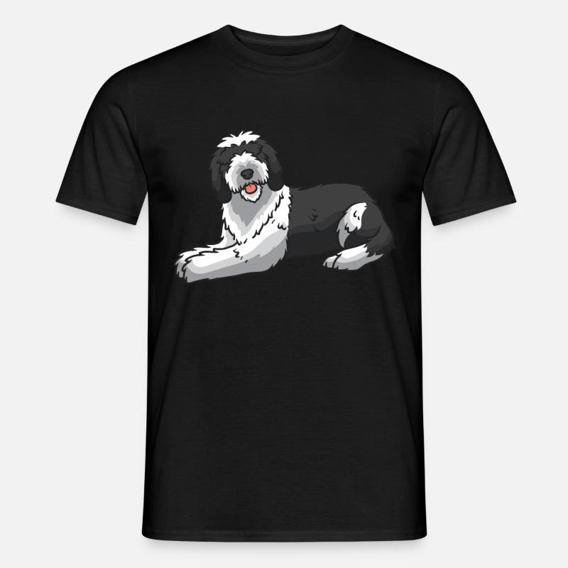 Sheepadoodle Hund - Männer T-Shirt - Schwarz