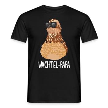Wachtel-Papa - Männer T-Shirt - Schwarz - Vorne - AI Model Male 178 light (178cm)
