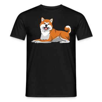 Akita Inu Chien - T-shirt homme - noir - Devant - AI Model Male 178 light (178cm)