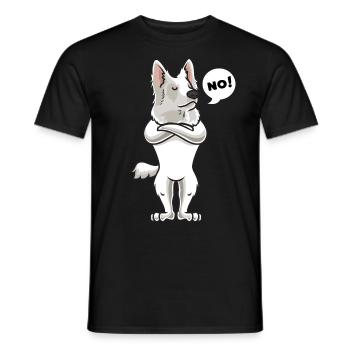Stuer Blanc berger suisse cadeau - T-shirt homme - noir - Devant - AI Model Male 178 light (178cm)