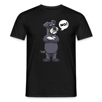 Sturer Zwergschnauzer - Männer T-Shirt - Schwarz - Vorne - AI Model Male 178 light (178cm)